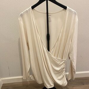 Elegant Cream Drape Top
